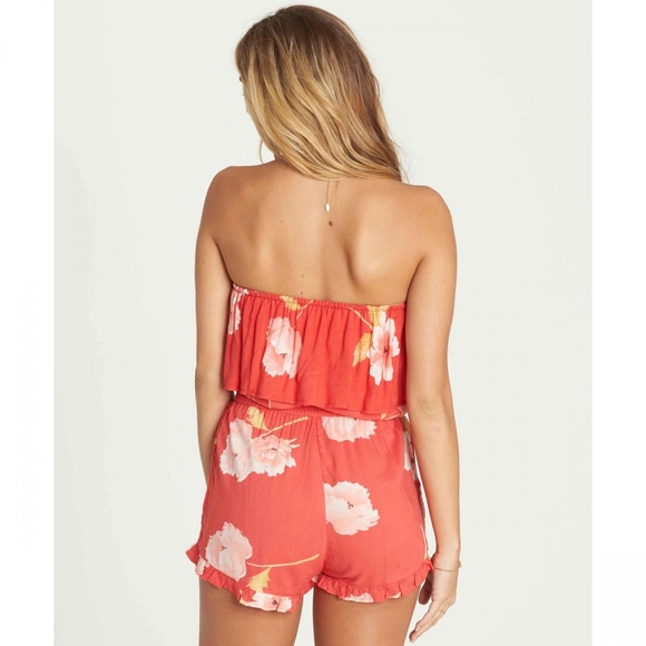 Billabong Women's Pocket Flowers Romper - Picture 3 of 9